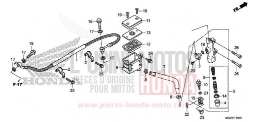 REAR BRAKE MASTER CYLINDER (STD) CB500FF de 2015